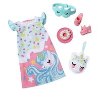 Barbie Clothes Age 3+, Preschool Toys, My First Fashion Pack, Pajamas and Slippers, Easy Dress-Up Play, Bedtime Accessories