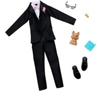 Barbie Clothes, Groom Fashion Pack for Ken Doll on Wedding Day, Tuxedo with Accessories for Complete Look