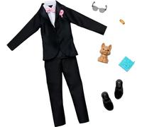 Barbie Clothes, Groom Fashion Pack for Ken Doll on Wedding Day, Tuxedo with Accessories for Complete Look