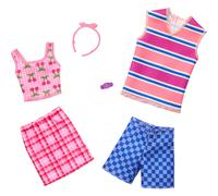 Barbie Clothes Set Fashion & Accessory Pack for Barbie & Ken Dolls with 2 Complete Looks Cherry-Inspired Theme