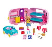 Barbie Club Chelsea Camper Playset With Doll Puppy Accessories