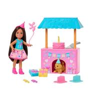 Barbie Family & Friends Club Chelsea Surprise Birthday Party Playset with Chelsea Small Doll (Brunette), Transforming Doghouse & 10+ Accessories, JJB41