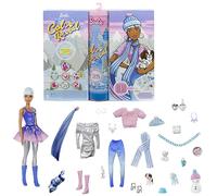Barbie Color Reveal Advent Calendar, 25 Surprises Include Color Reveal Barbie Doll, 1 Color Reveal Pet, Clothes, Accessories & Kid-Sized Bracelet with