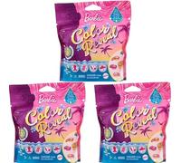 Barbie Color Reveal Baby Doll 5 Surprises Water Reveal Sand & Sun Series (Pack of 3 Bags)