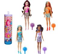 Barbie Color Reveal Doll & Accessories with 6 Unboxing Surprises, Rainbow-Inspired Series with Color-Change Bodice, 1960s Themes, HRK06