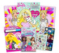 Barbie Coloring and Activity Book Super Set - 4 Books with Over 25 Stickers Party Pack