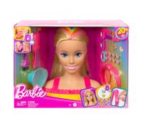 Barbie Colour Reveal Deluxe Styling Head Blonde Neon Rainbow Hair New Toy Age 3+