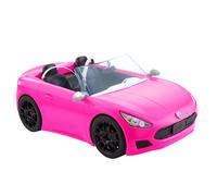 Barbie Convertible 2-Seater Vehicle, Pink Car with Rolling Wheels & Realistic Details, Gift for 3 to 7 Year Olds, HBT92