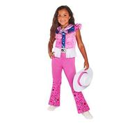 Rubies Official Barbie Cowgirl Costume for Kids - Includes Jumpsuit, Hat and Tie, Perfect for Themed Parties, 3-4 Years Halloween Halloween