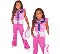 Barbie Cowgirl Costume Licensed Official Girls Pink Cowboy Fancy Dress