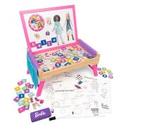 Barbie - Creation Station - 2-in-1 Educational Magnetic Whiteboard & Lap Tray - Learning Toy and Eating Surface for 3 Years Old and Up
