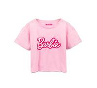 Barbie Cropped T-Shirt for Women | Ladies Fashion Doll Retro Logo Pink Crop Top Fashionista Clothing Merchandise Small