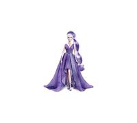 Barbie Crystal Fantasy Collection Amethyst Doll (13-in, Platinum Hair) with Genuine Amethyst Stone Necklace, Wearing Gown and Accessories, Gift for