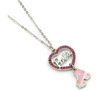 Barbie Necklace - Crystal Heart Roller Skate - BMN00004