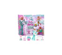 Barbie Cutie Reveal Advent Calendar with Doll & 24 Unboxing Surprises, Holiday Advent Calendar with Color Change, HJX76