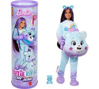 Barbie Cutie Reveal Care Bears Doll & Accessories, Series 2 Dream Bright Bear with 10 Surprises Including Color Change & Mini Bear