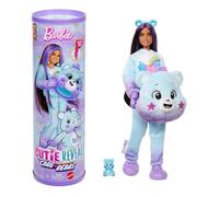Barbie Cutie Reveal Care Bears Doll & Accessories, Series 2 Dream Bright Bear with 10 Surprises Including Color Change & Mini Bear, JFV61