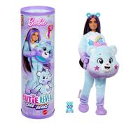 Barbie Cutie Reveal Care Bears Doll & Accessories, Series 2 Dream Bright Bear with 10 Surprises Including Color Change & Mini Bear, JFV61
