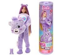 Barbie Cutie Reveal Doll & Accessories, Care Bears Series with Share Bear Plush Costume & 10 Surprises Including Color Change & Mini Bear, JCN94