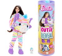 Barbie Cutie Reveal Doll & Accessories, Color Dream Series, Rainbow Zebra Costume & 10 Surprises Including Color Change