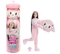 Barbie Cutie Reveal Doll & Accessories, Cuddly Series Lamb with 10 Surprises Including Color Change & Mini Pet, JJP66