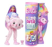 Barbie Cutie Reveal Doll & Accessories, Teddy Bear Plush Costume & 10 Surprises Including Color Change, “Love” Cozy Cute Tees, HKR04