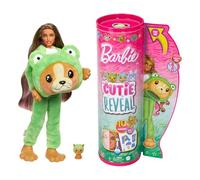 Barbie Cutie Reveal Doll & Accessories with Animal Plush Costume & 10 Surprises Including Color Change, Puppy as Frog in Costume-Themed Series, HRK24