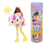 Barbie Cutie Reveal Doll & Accessories with Tie-Dyed Penguin Plush Costume & 10 Surprises Including Color Change, Color Dream Series, HRK40