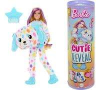 Barbie Cutie Reveal Doll Age 3+ & Accessories with Rainbow Dalmatian Plush Costume & 10 Surprises Including Color Change, Color Dream Series, HRK41