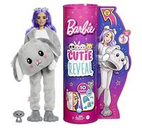 Barbie Cutie Reveal Doll with Puppy Plush Costume & 10 Surprises Including Mini Pet & Color Change, Gift for Kids 3 Years & Older