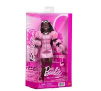 Barbie Deluxe Style Doll #14 in Metallic Pink Barbiecore Mini Dress with Long Puffed Sleeves and Black Bows , Brown Hair, Pearl Accessories, Purse , JJN75