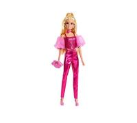 Barbie Deluxe Style Fashion Doll #5 In Metallic Pink Outfit With Corset Top And Accessories, Blonde One Colour