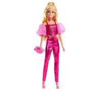 Barbie Deluxe Style Fashion Doll in Metallic Pink Outfit with Corset Top