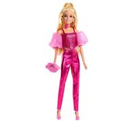 Barbie Deluxe Style Fashion Doll in Metallic Pink Outfit with Corset Top