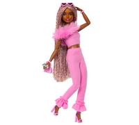 Barbie Deluxe Style Doll #4 In Soft Pink Jumpsuit, Pink And Brown Braided Hair One Colour