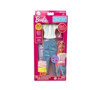 Barbie DIY Fashion Designer Set - Make Your Own Casual Look | Includes T-Shirt, Leggings, Stickers, Ribbons & Stamp | Creative Fashion Toy Kit for Kids Ages 5+