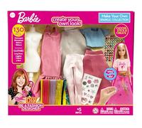 Barbie DIY Sparkle Fashion Designer Set - 130-Piece Dress-Up Kit | Design Clothes for Dolls with Rhinestones, Ribbons, Stickers & Mannequin | Sparkle Barbie Clothing Gift for Girls Ages 5+
