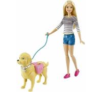 Barbie Dog Walker Doll and Potty Puppy Playset With Accessories DWJ68 Brand New
