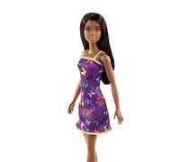 Barbie Doll (11.5 Inches) with Colorful Butterfly Logo Print Dress & Strappy Heels, Ages 3 & Up
