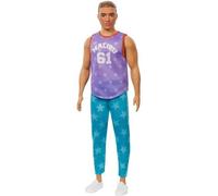 Barbie Ken Fashionistas Doll #165 Wearing a Purple Jersey with "Malibu" Graphic
