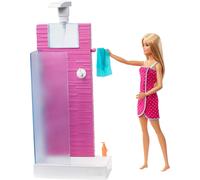 Barbie Doll and Furniture Set, Bathroom with Working Shower