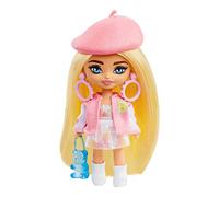 Barbie Doll, Barbie Extra Mini, Blonde Doll with Beret and Varsity Jacket, Gummy Bear Purse, Kids Toys, Clothes and Accessories , HLN48