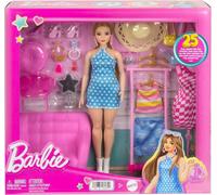 Barbie Doll And Clothes With Closet Fashion Set HPL78