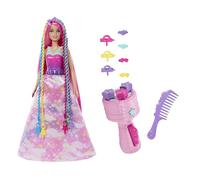 Barbie Doll, Fantasy Hair with Braid and Twist Styling, Rainbow Extensions, Twisting Tool with Accessories, JCW55