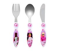 Barbie Doll Kids 3 Piece Cutlery Set - Includes Knife, Fork and Spoon