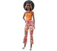 Barbie Doll, Kids Toys, Curly Black Hair and Petite Body Type, Barbie Fashionistas, Y2K-Style Clothes and Accessories