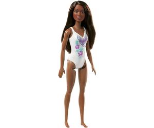 Barbie Doll Play Out Beach Doll Pool Parties - Girls Afro Black Swim Suit Doll