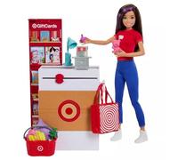 Barbie Doll Skipper & Playset, Target Supermarket with 25 Grocery Store-Themed Accessories Including Food, Check-Out Counter & Shelves