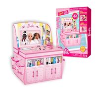 Barbie Doll Storage Vanity Chest - 2-in-1 Foldable Box & Vanity Playset | Stores 60+ Dolls & Accessories - Toy Organizer with Compartments & Pockets - Barbie Toys for Girls Ages 4+
