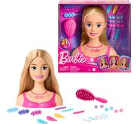 Barbie Doll Styling Head, Blond Hair with 20 Colorful Accessories, Doll Head for Hair Styling